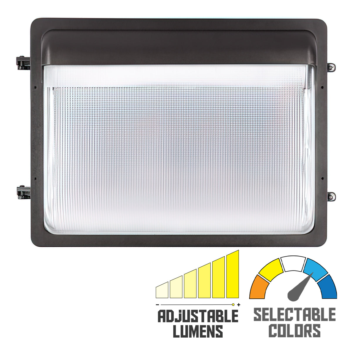 LED Wall Pack, 16800Lm, 80/100/120W, 30K/40K/50K, On/Off Photocell, 120-347V, Battery Backup - Bees Lighting