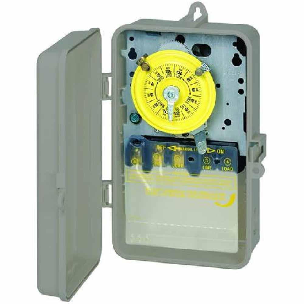 40 Amp 120-Volt 24-Hour Outdoor Mechanical Timer Switch SPST Gray - Bees Lighting