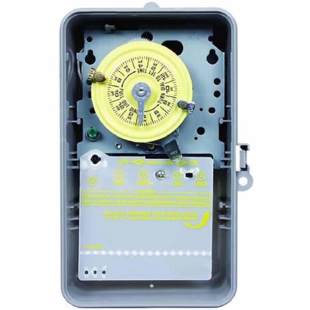 40 Amp 240-Volt 24-Hour Outdoor Mechanical Timer Switch DPST Gray - Bees Lighting