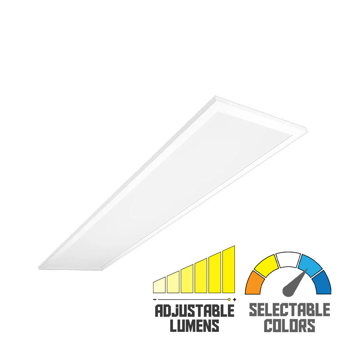 1x4 LED Flat Panel Light, 4100 Lumens, 40 Watts, 35K/40K/50K, 120/277V, Battery Included