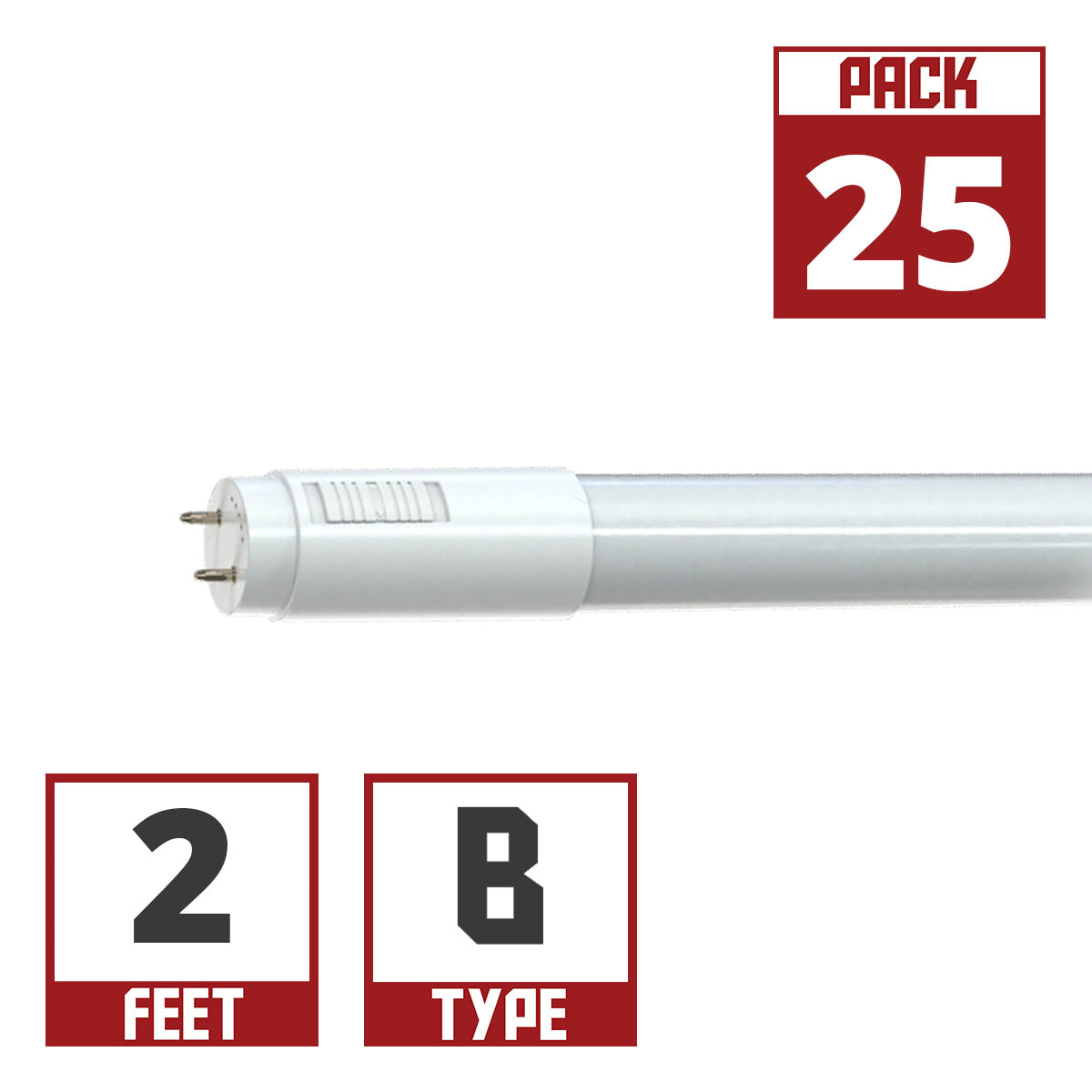 2ft LED T8 Tube, 7 Watts, 940 Lumens, 3000K to 6500K, Ballast Bypass, Single|Dual End - Bees Lighting