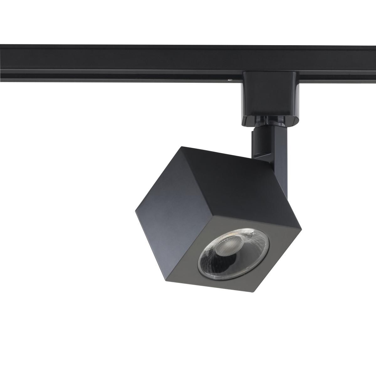 LED Track Head Square 12W 1000 Lumens 3000K, Halo, 24°, Black