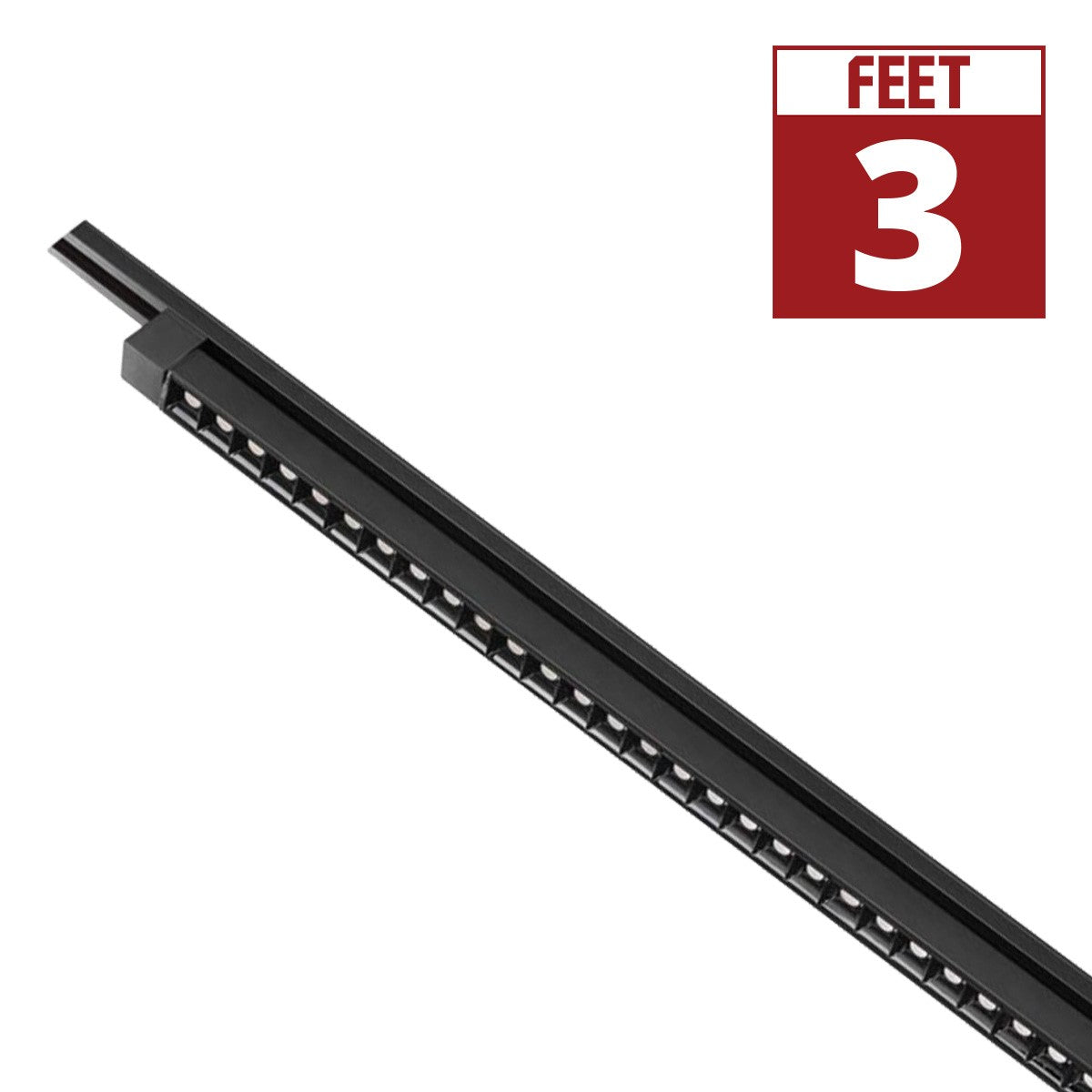 3ft LED Linear Track Bar 45W 2900 Lumens 3000K, Halo, 30°, Black