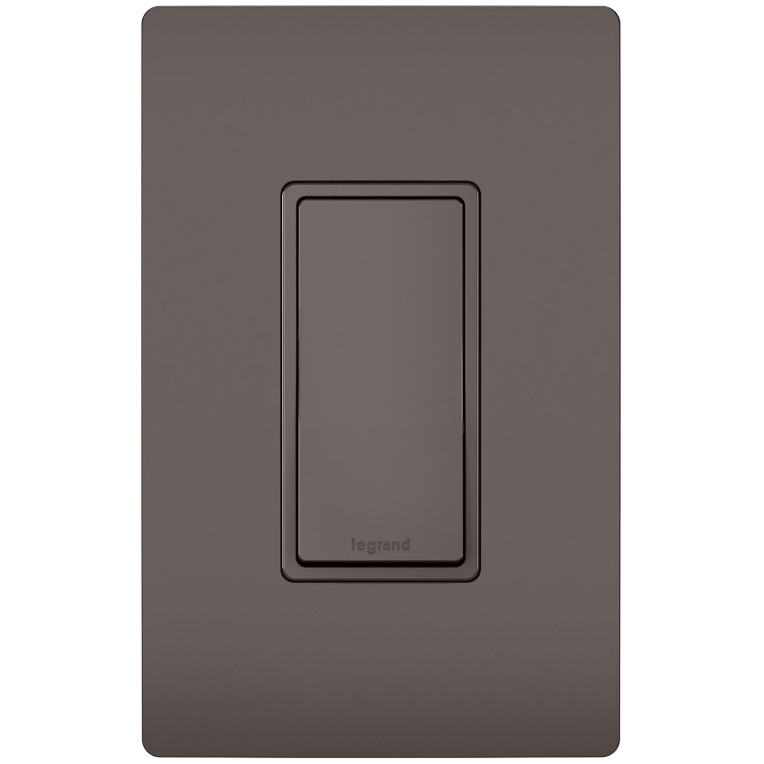 radiant Single-Pole Rocker Light Switch, 15-Amp, 120V, Brown - Bees Lighting