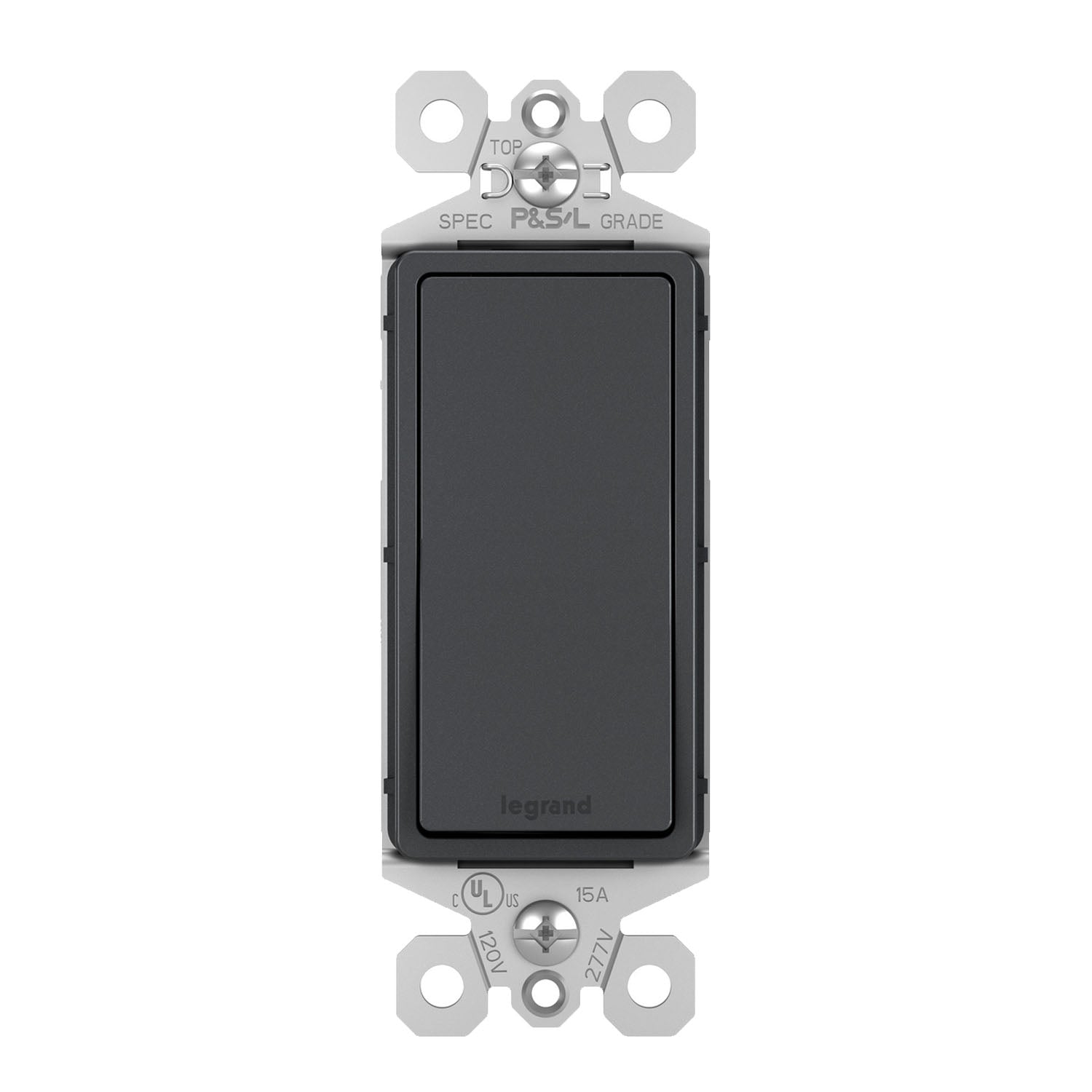 radiant 3-Way Rocker Light Switch, 15-Amp, 120V, Graphite