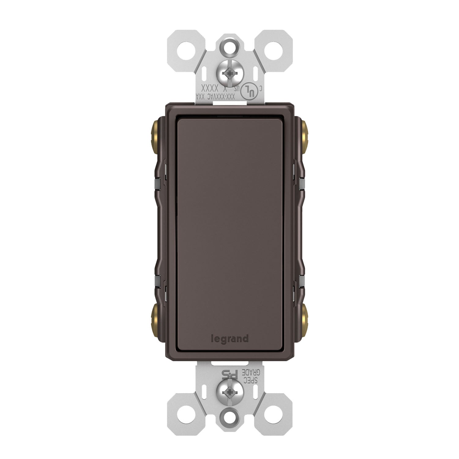 radiant 4-Way Rocker Light Switch, 15-Amp, 120V, Dark Bronze