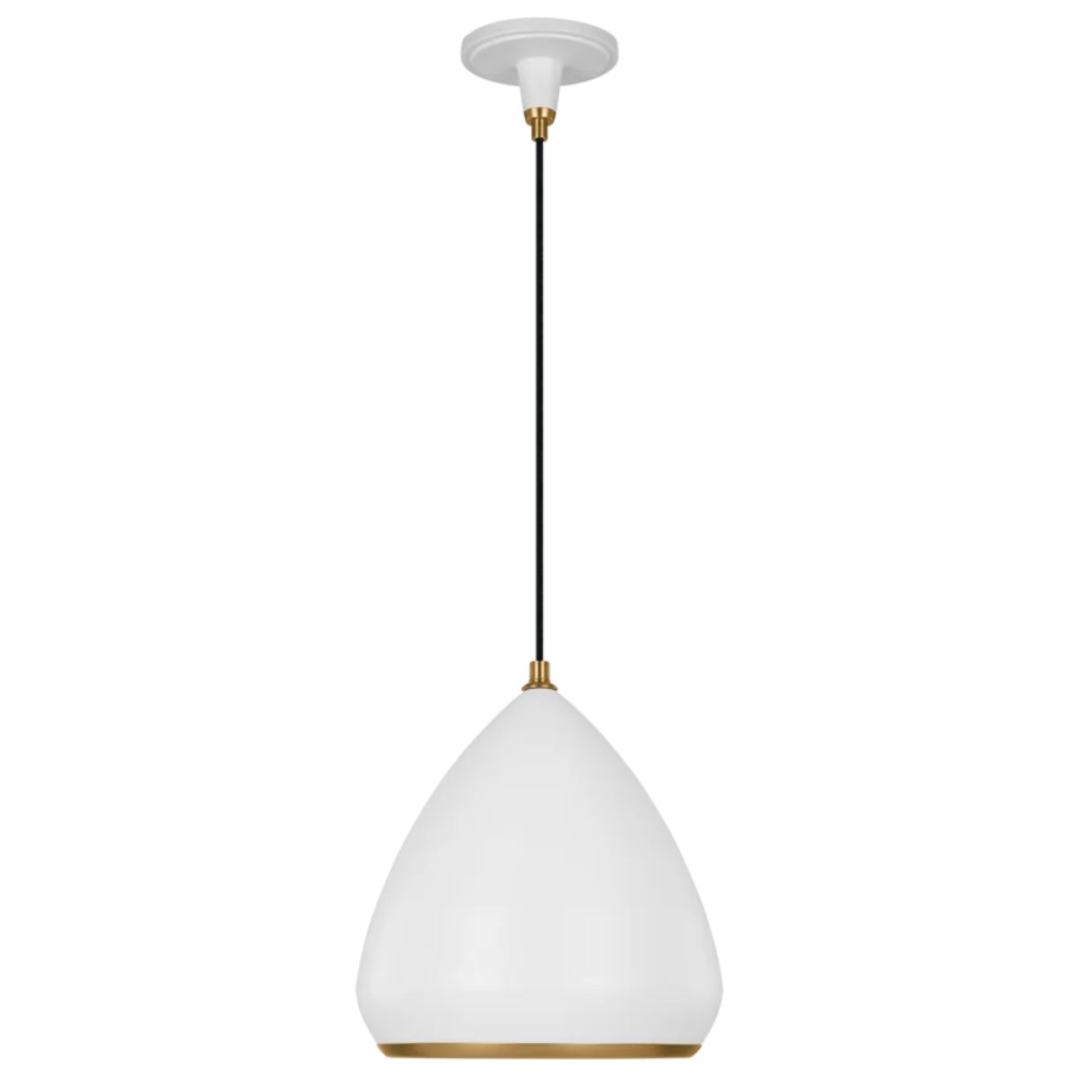 Clasica 13 in. Pendant Light Matte White Finish - Bees Lighting