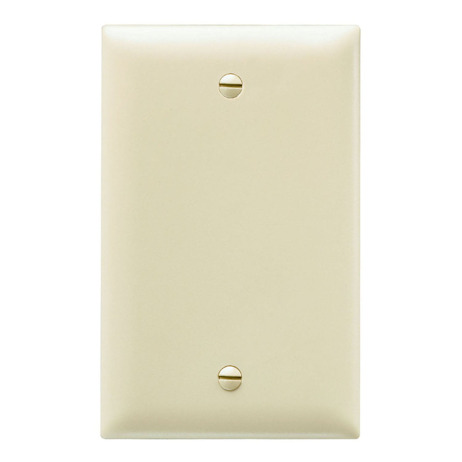 TradeMaster 1-Gang Blank Wall Plate, Box Mounted, Ivory