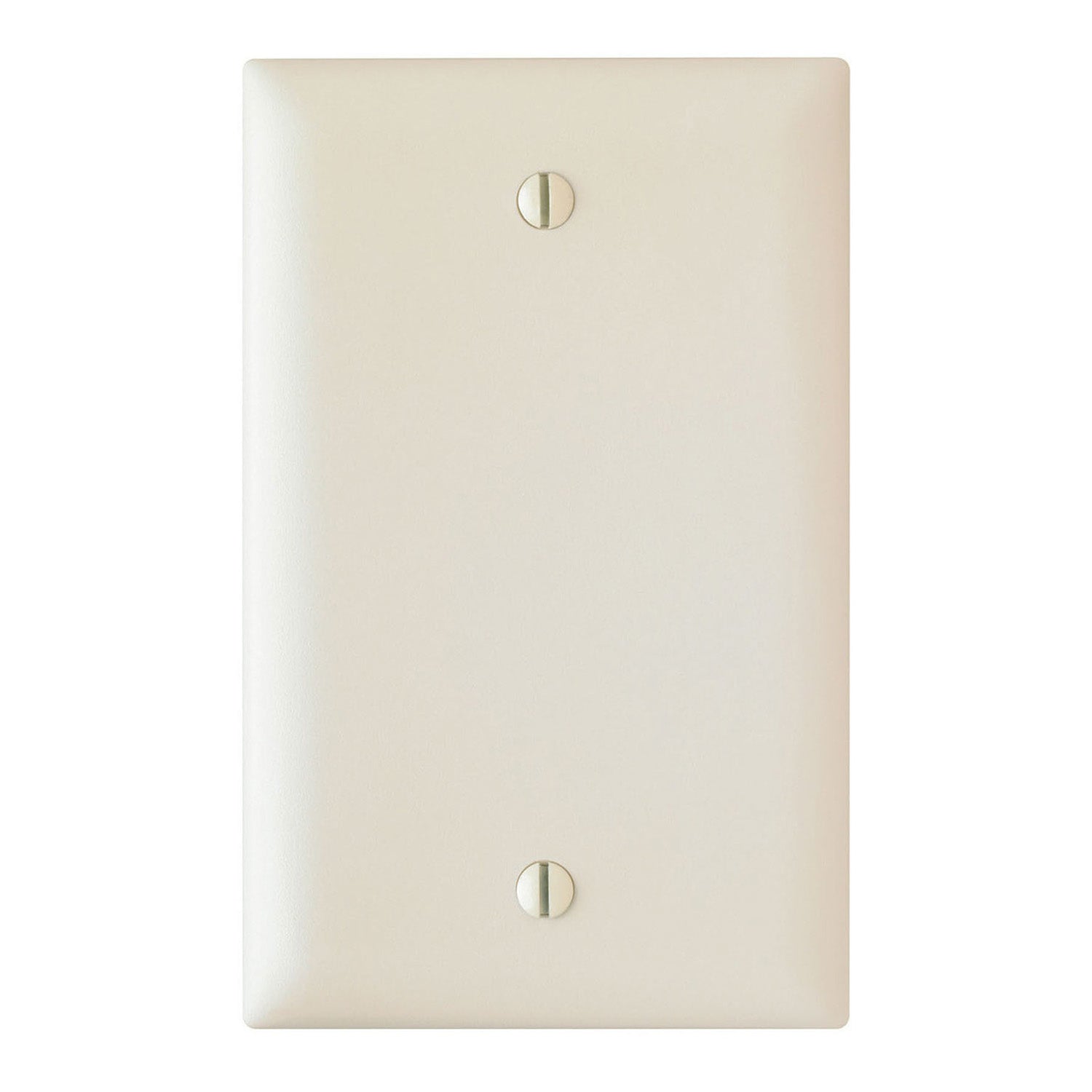 TradeMaster 1-Gang Blank Wall Plate, Box Mounted, Light Almond