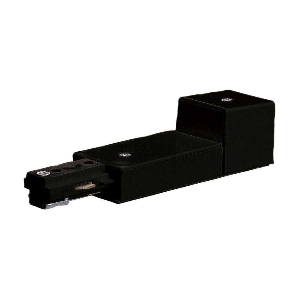 Conduit Live End Connector for Track Lighting Black Finish - Bees Lighting