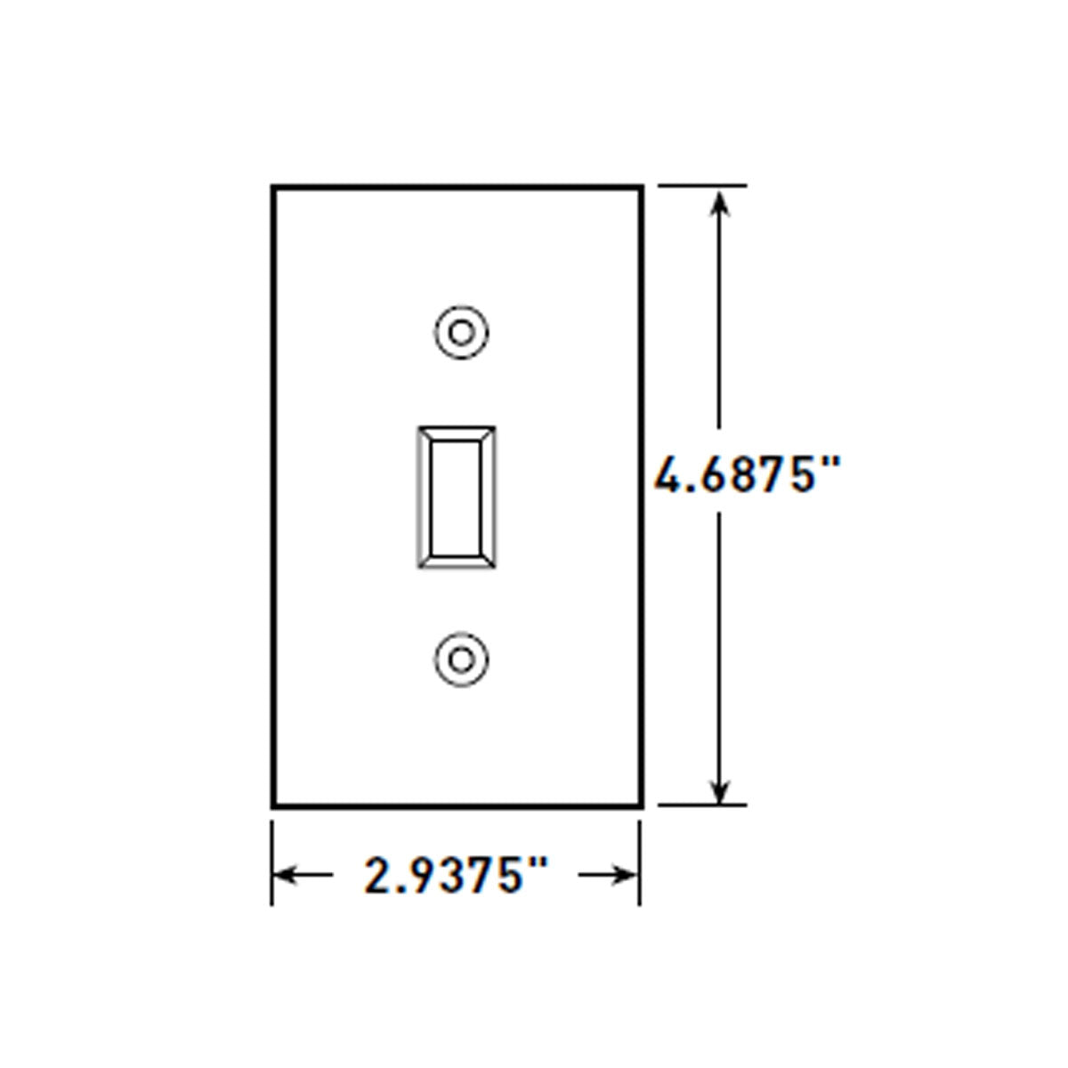 TradeMaster 1-Gang Toggle Wall Plate, White