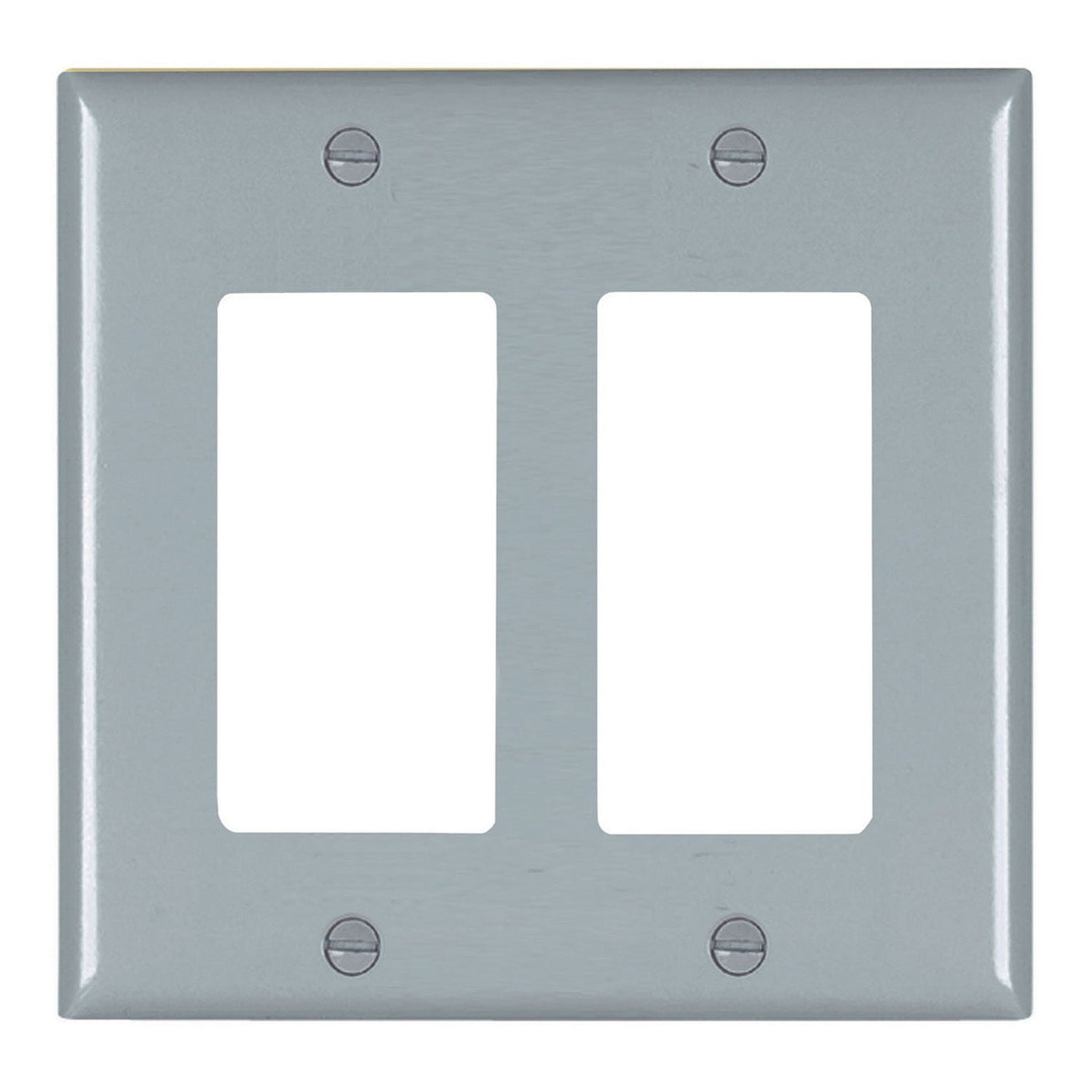 TradeMaster 2-Gang Decorator Wall Plate, Gray