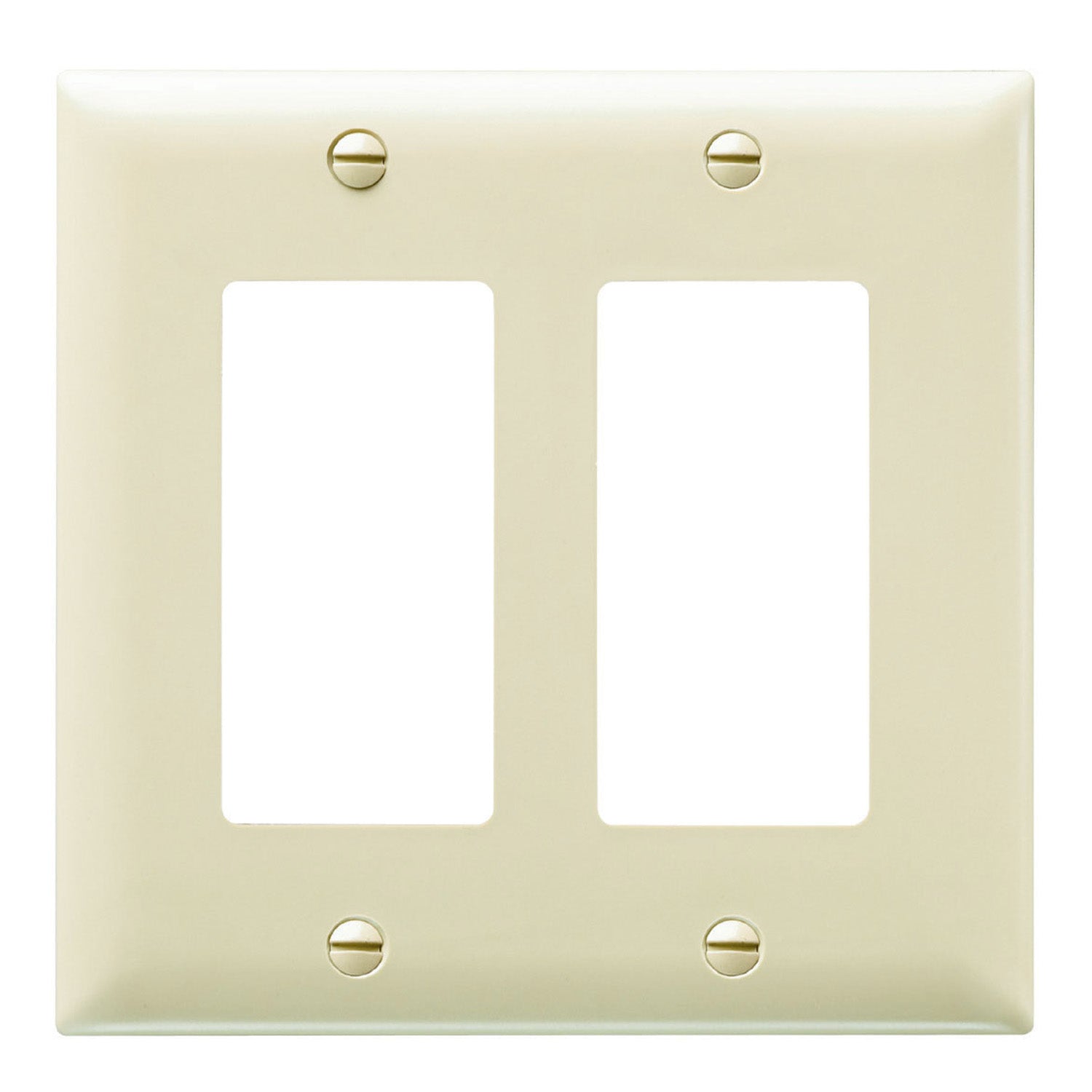 TradeMaster 2-Gang Decorator Wall Plate, Ivory