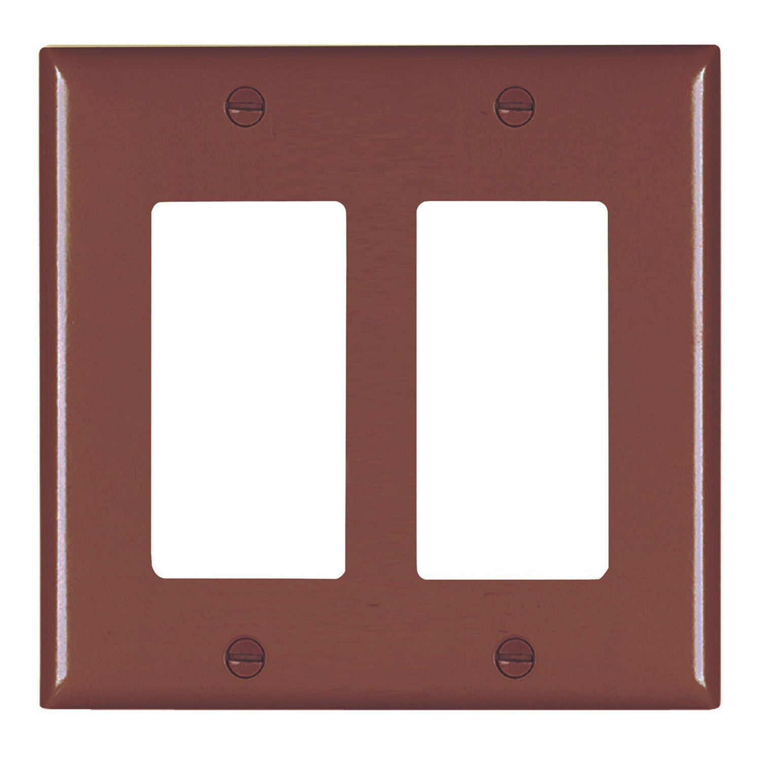 TradeMaster 2-Gang Decorator Wall Plate, Brown