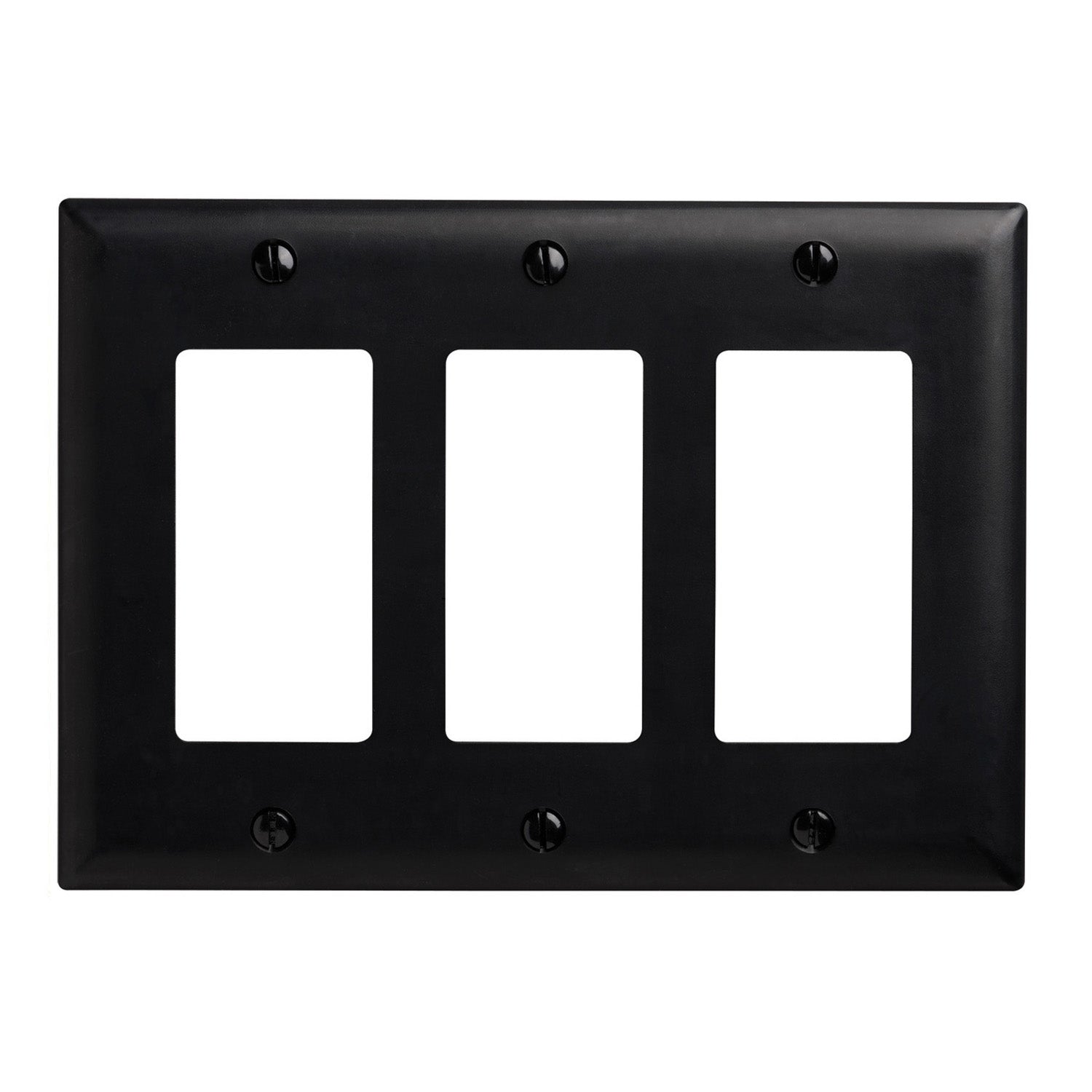 TradeMaster 3-Gang Decorator Wall Plate, Black