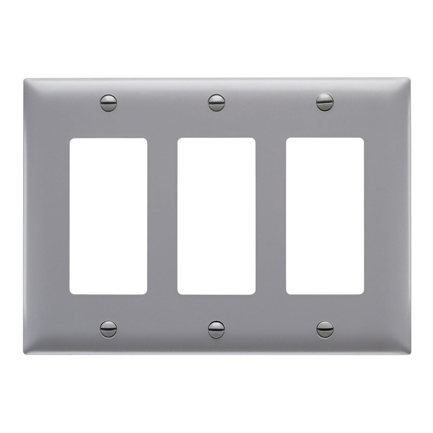 TradeMaster 3-Gang Decorator Wall Plate, Gray