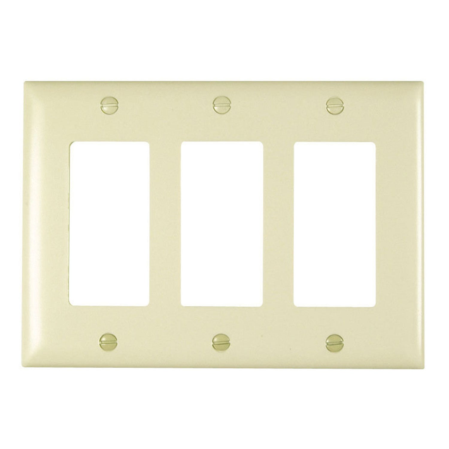 TradeMaster 3-Gang Decorator Wall Plate, Light Almond