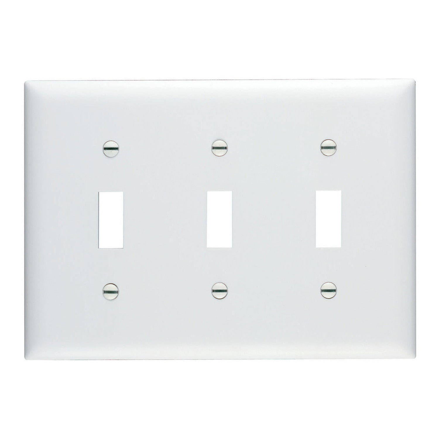 TradeMaster 3-Gang Toggle Wall Plate, White - Bees Lighting