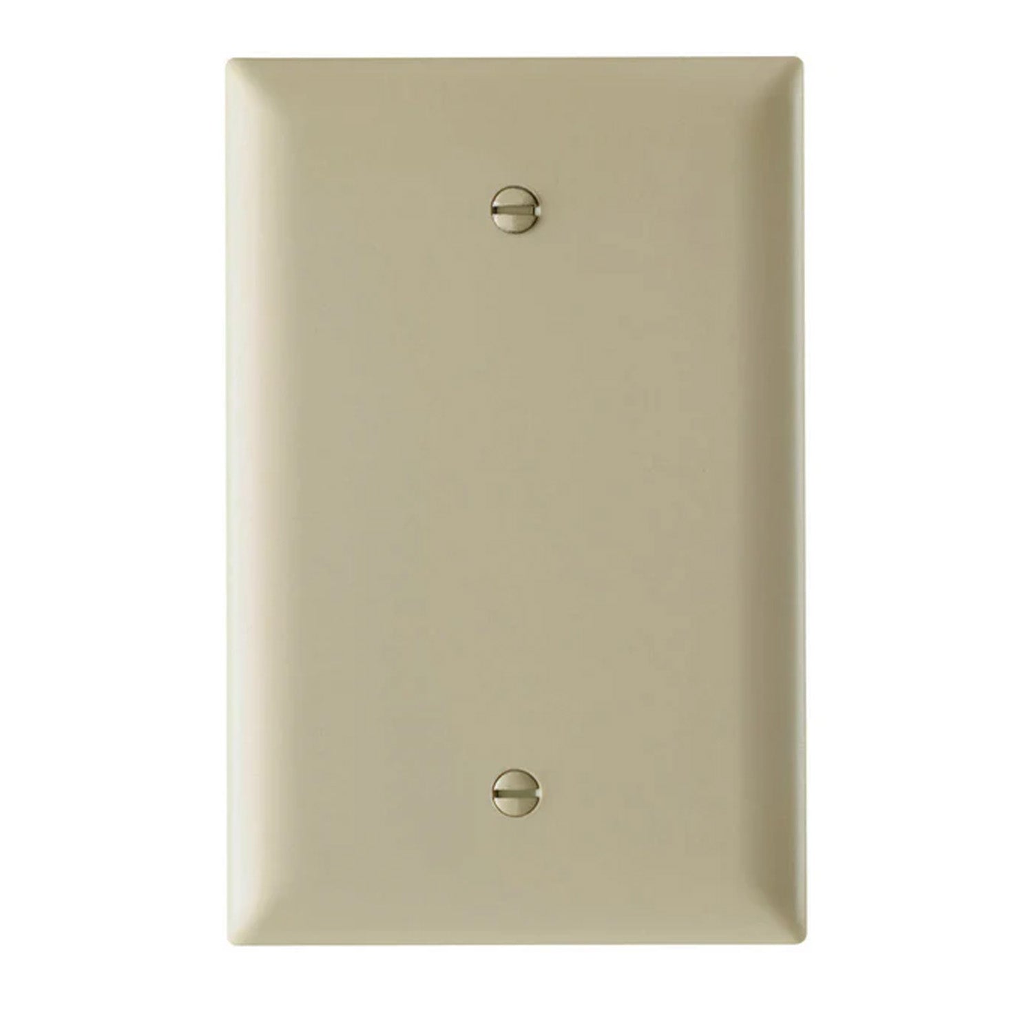 TradeMaster 1-Gang Blank Junior Jumbo Wall Plate, Ivory