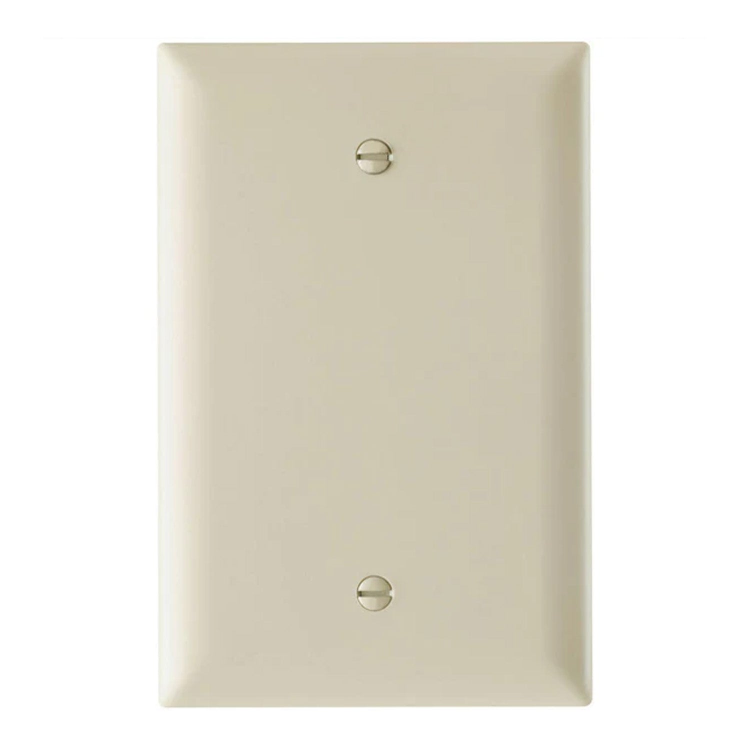 TradeMaster 1-Gang Blank Junior Jumbo Wall Plate, Light Almond