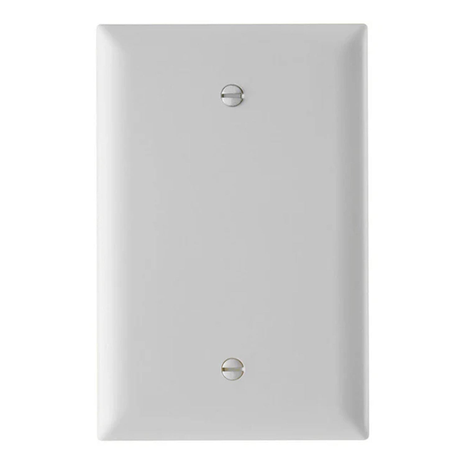 TradeMaster 1-Gang Blank Junior Jumbo Wall Plate, White