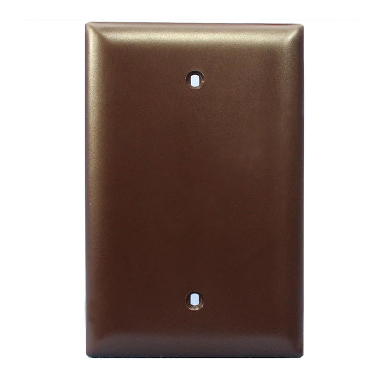 TradeMaster 1-Gang Blank Junior Jumbo Wall Plate, Brown