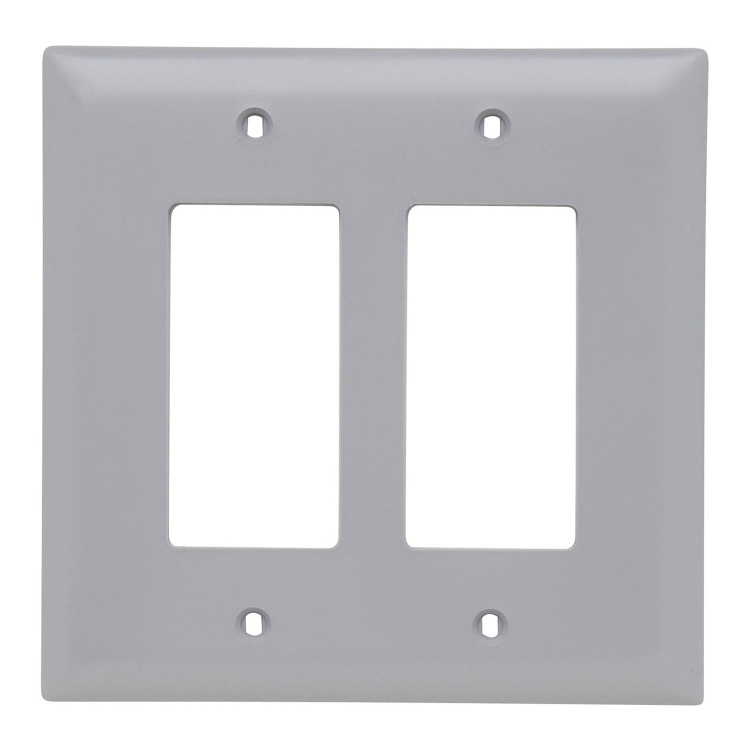 TradeMaster 2-Gang Junior Jumbo Decorator Wall Plate, Gray