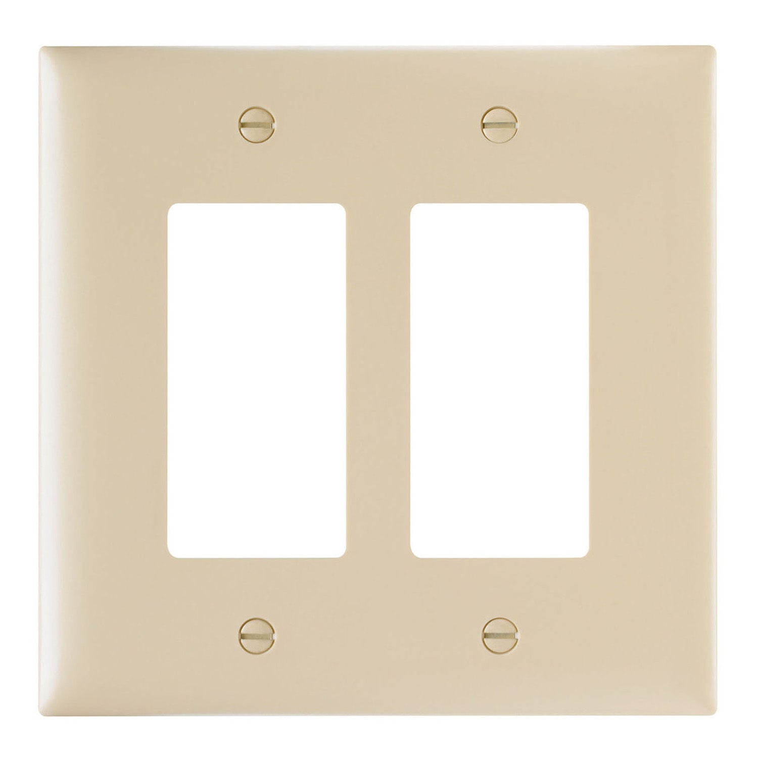 TradeMaster 2-Gang Junior Jumbo Decorator Wall Plate, Ivory