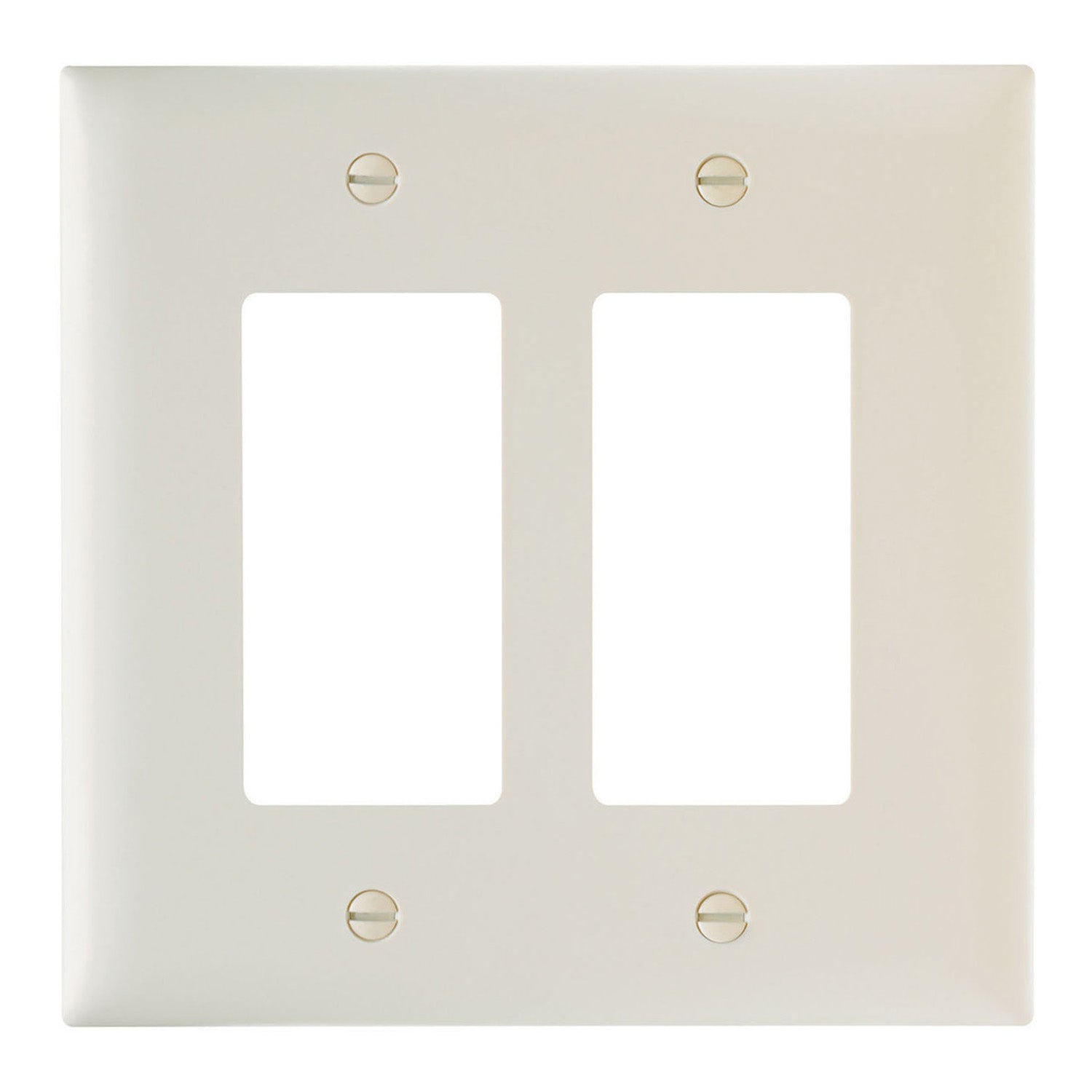 TradeMaster 2-Gang Junior Jumbo Decorator Wall Plate, Light Almond