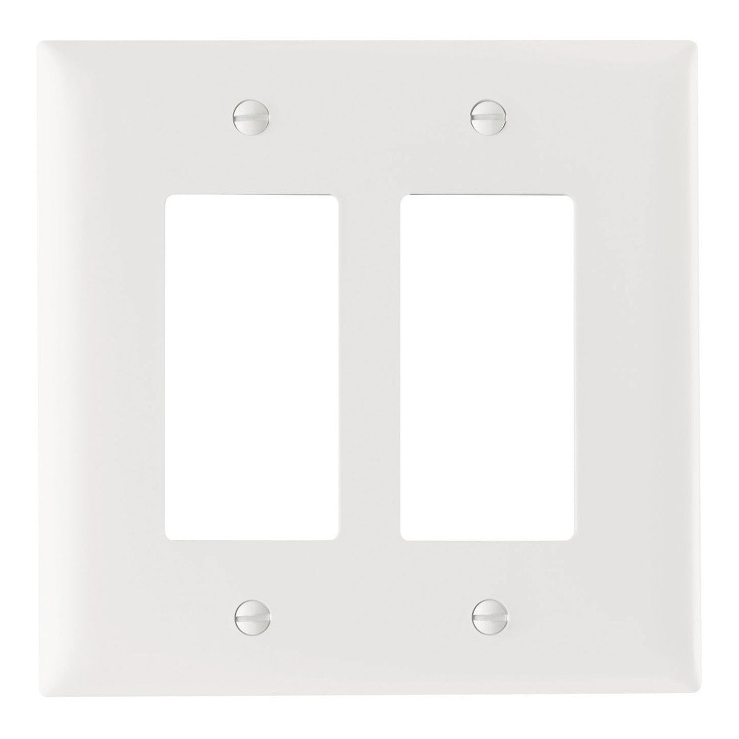 TradeMaster 2-Gang Junior Jumbo Decorator Wall Plate, White