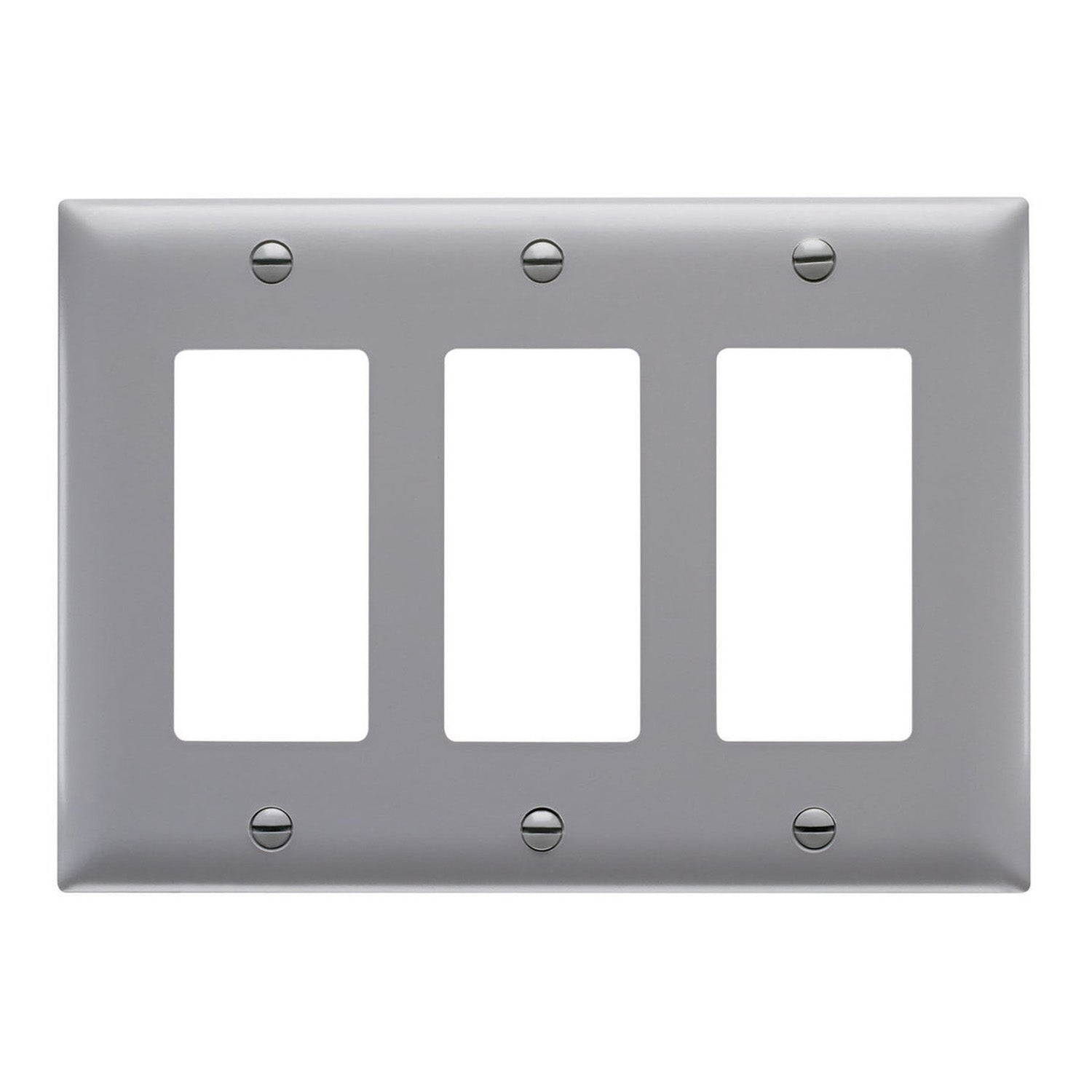 TradeMaster 3-Gang Junior Jumbo Decorator Wall Plate, Gray