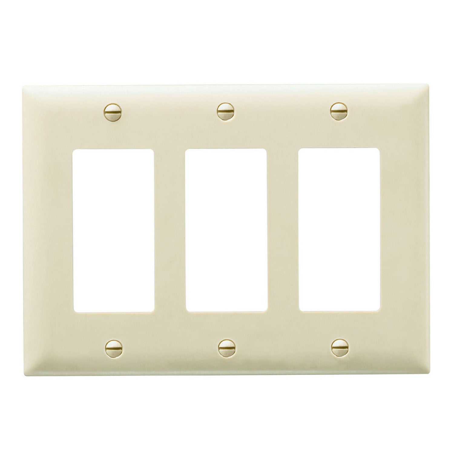 TradeMaster 3-Gang Junior Jumbo Decorator Wall Plate, Ivory