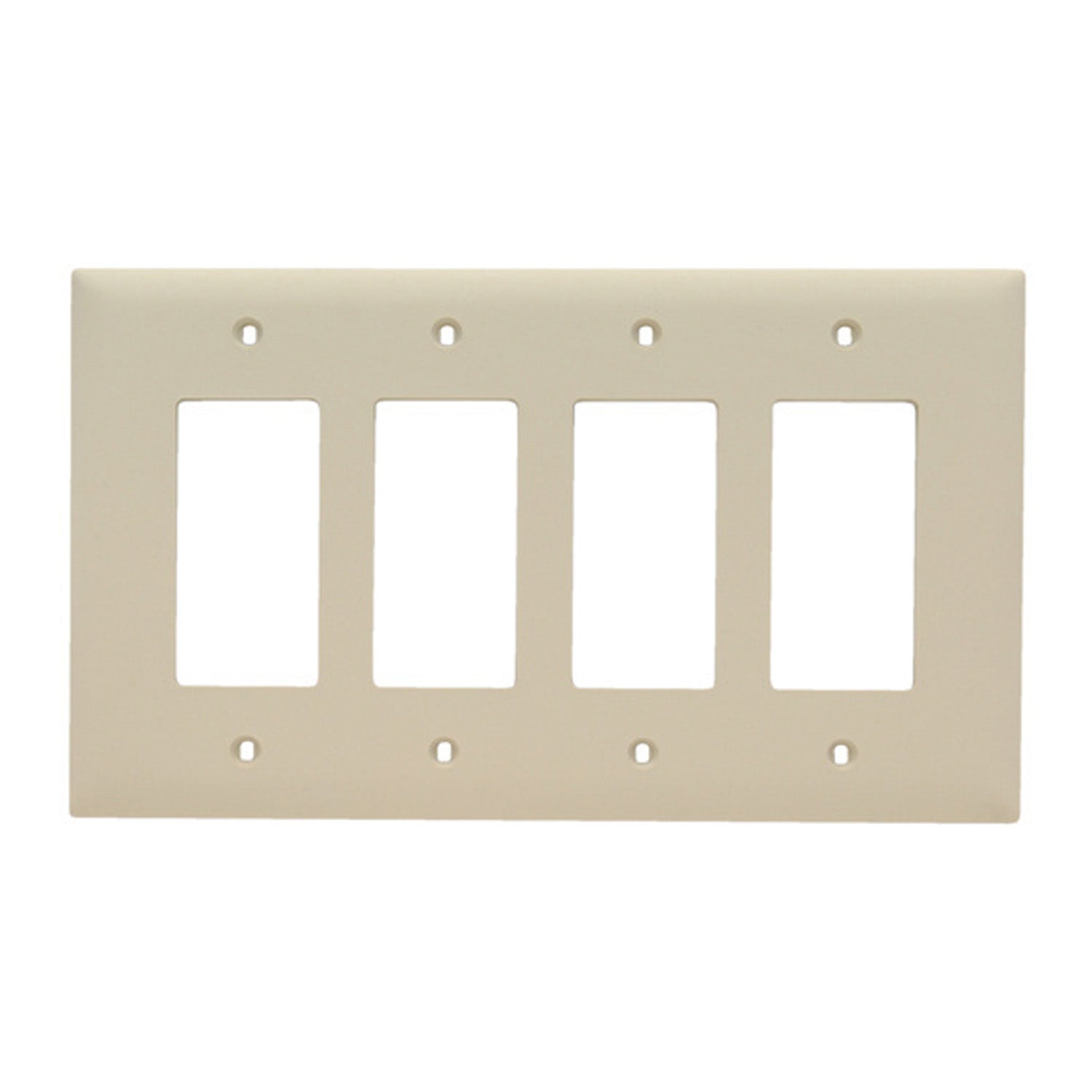 TradeMaster 4-Gang Junior Jumbo Decorator Wall Plate, Ivory