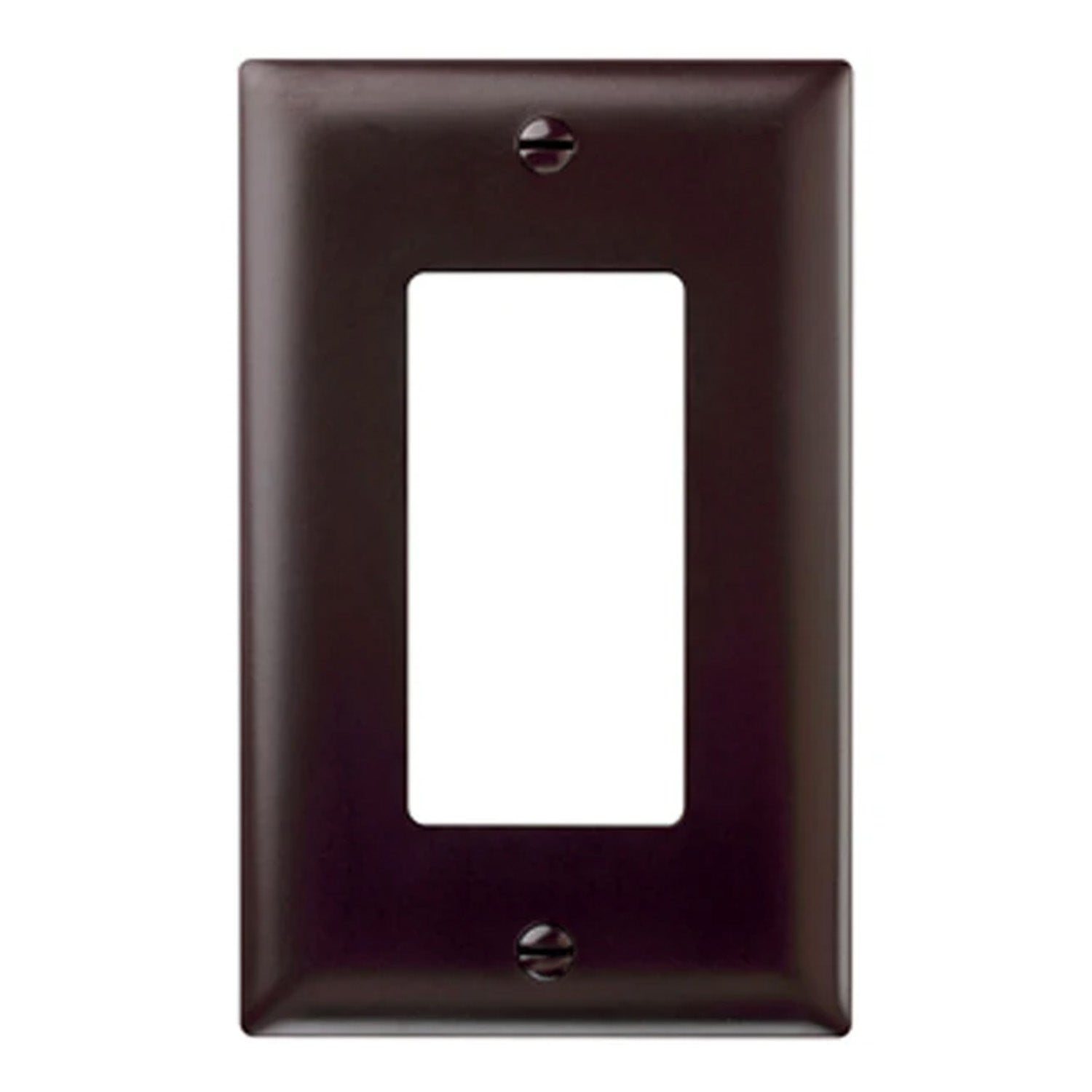 TradeMaster 1-Gang Junior Jumbo Decorator Wall Plate, Brown