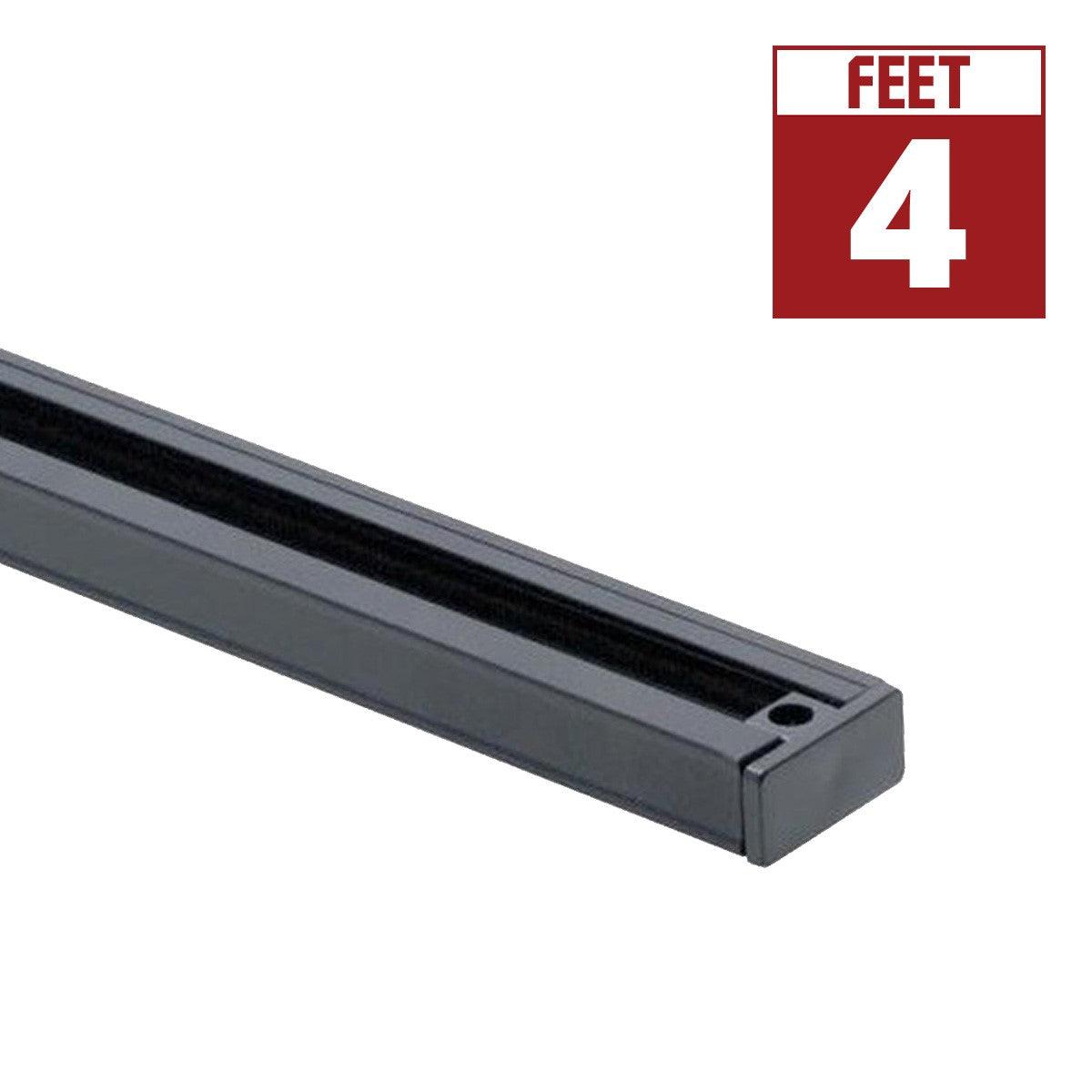 4 Ft. Track Rail One Circuit, Halo, Black Finish - Bees Lighting