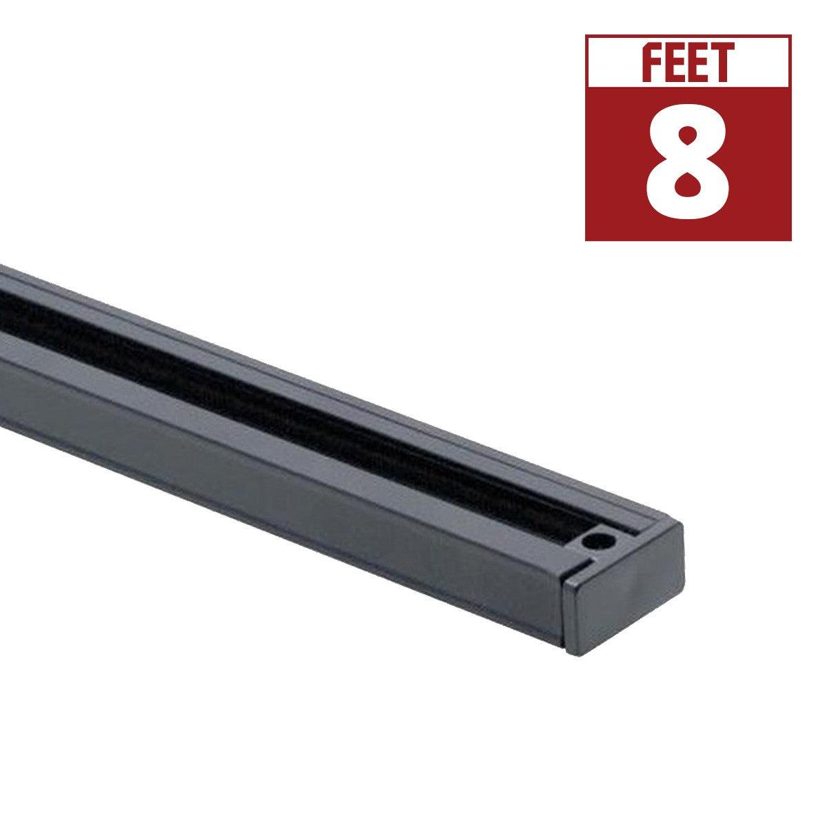 8 Ft. Track Rail One Circuit, Halo, Black Finish - Bees Lighting