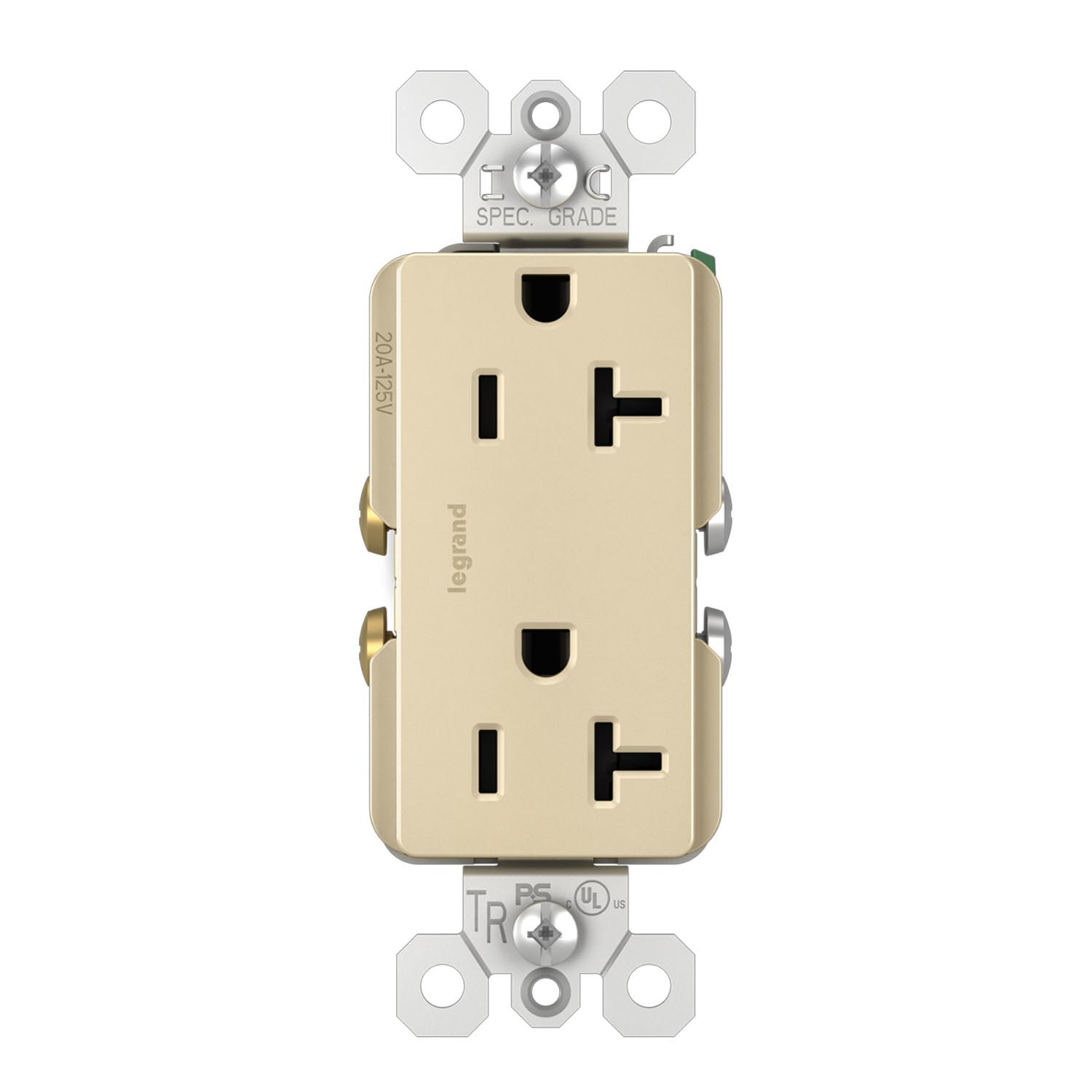 Legrand TR26352R radiant Spec Grade 20A Duplex Tamper-Resistant Receptacle