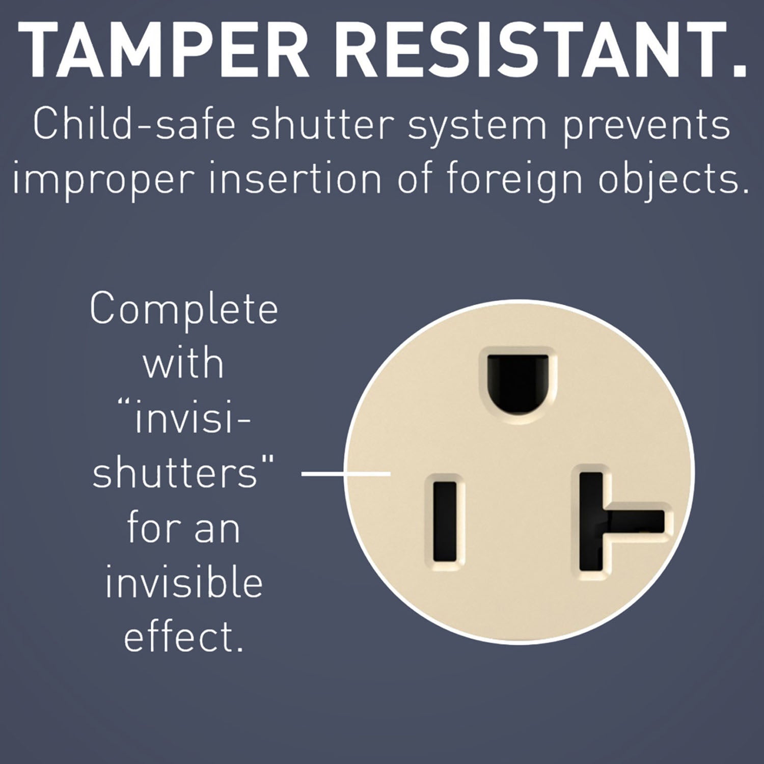 radiant Spec Grade 20A Duplex Tamper-Resistant Receptacle, Ivory