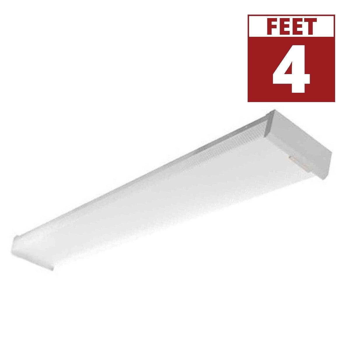 4ft LED Ready Wraparound, 2-Lamp T8, Double End Wiring, Bulbs Not Included - Bees Lighting