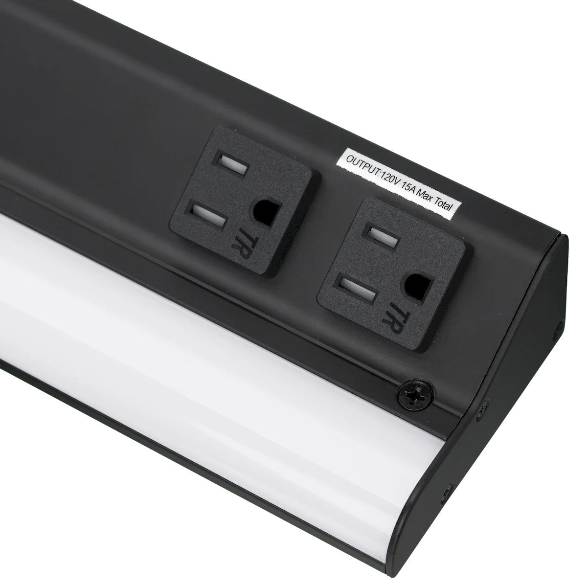 LED Courant 40" Under Cabinet LED Light with Two Receptacles, Selectable CCT, 25 Watts, 120V, Black