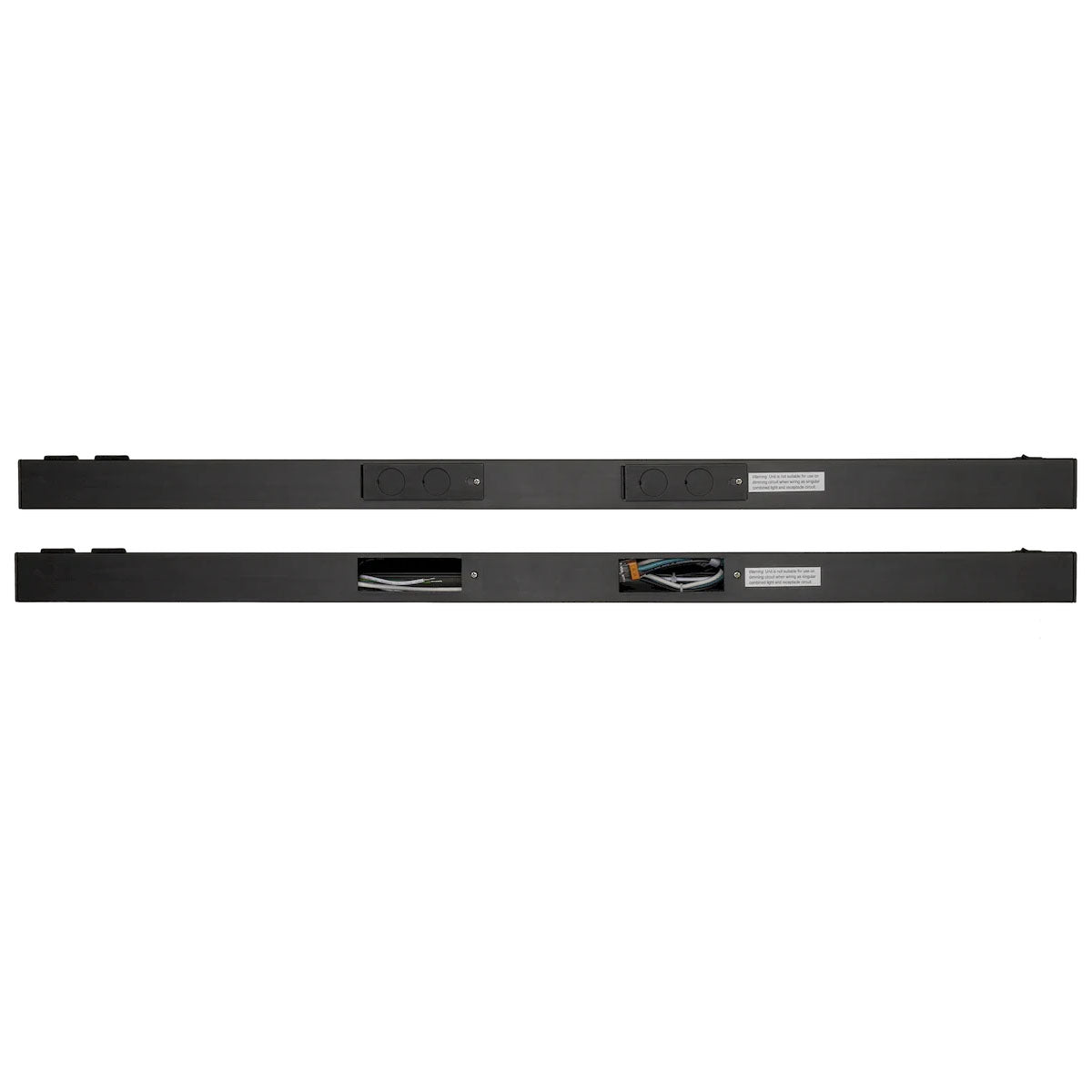 LED Courant 32" Under Cabinet LED Light with Two Receptacles, Selectable CCT, 20 Watts, 120V, Black