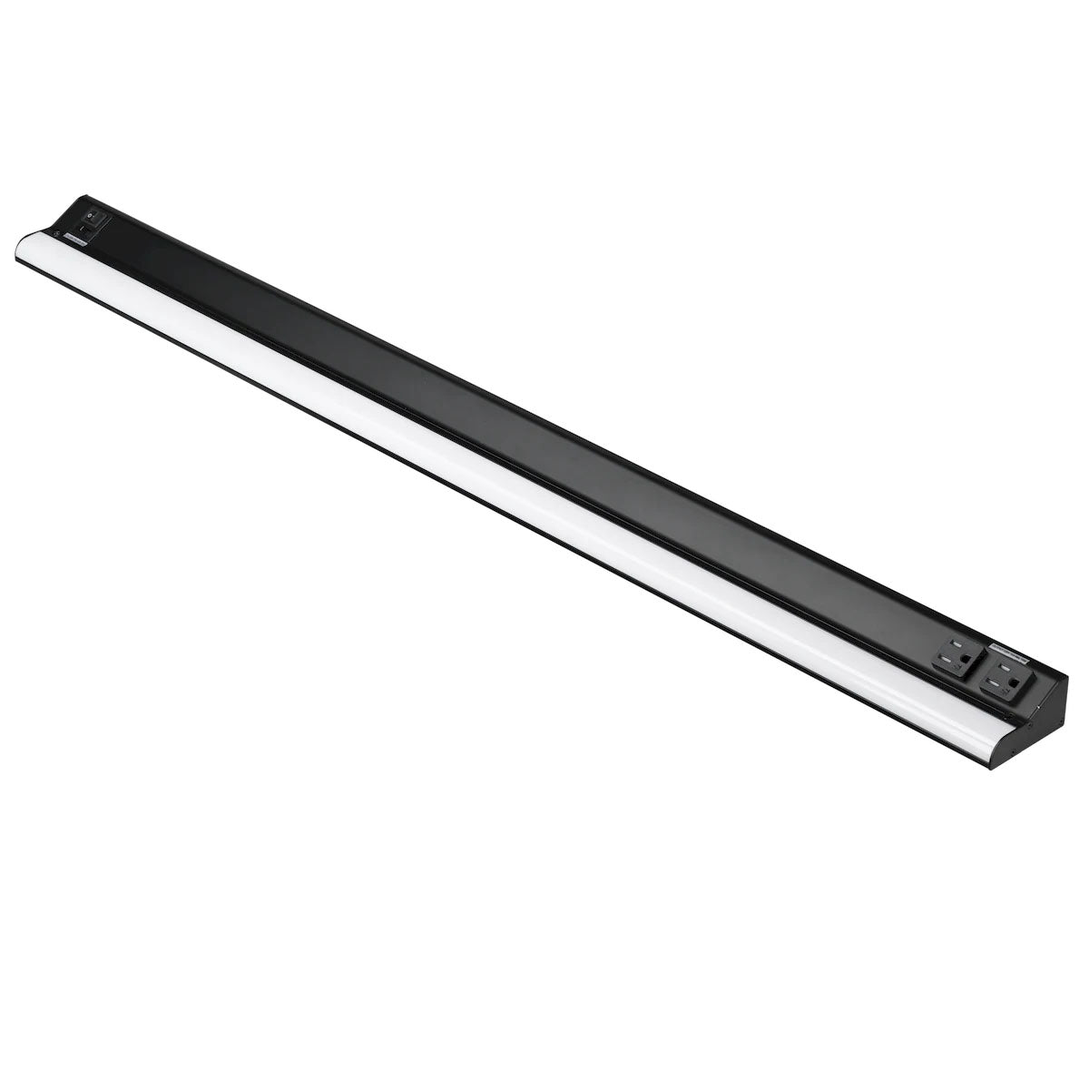 LED Courant 40" Under Cabinet LED Light with Two Receptacles, Selectable CCT, 25 Watts, 120V, Black