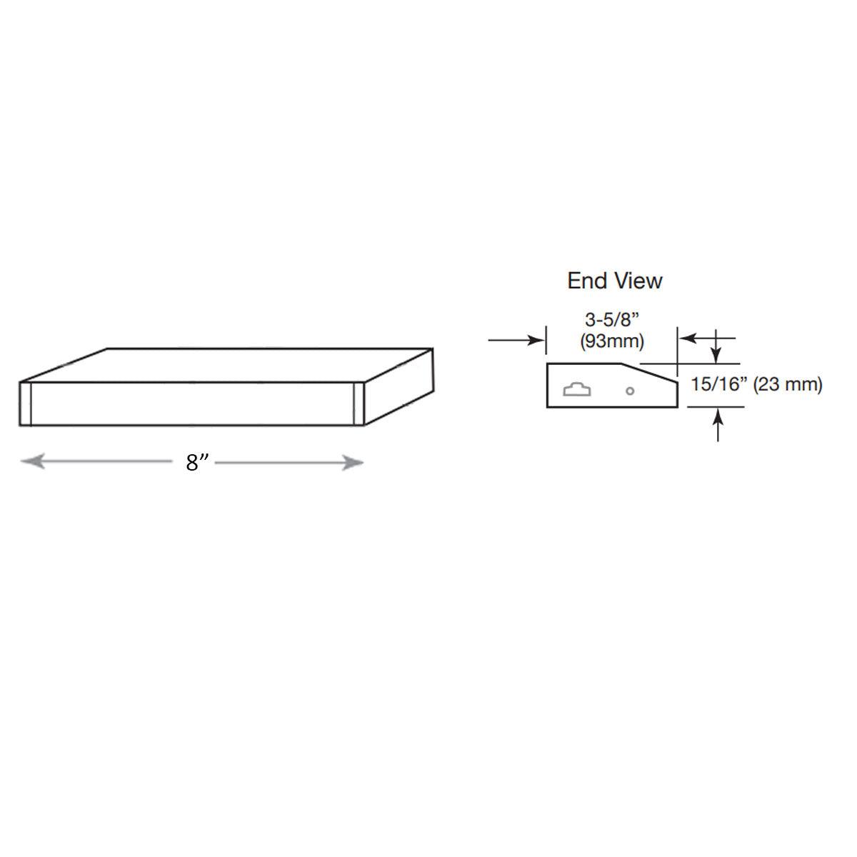 TunableTask 8 Inch Adjustable Kelvin LED Under Cabinet Lighting, 430 Lumens, 2700K to 5000K, 120V, White - Bees Lighting