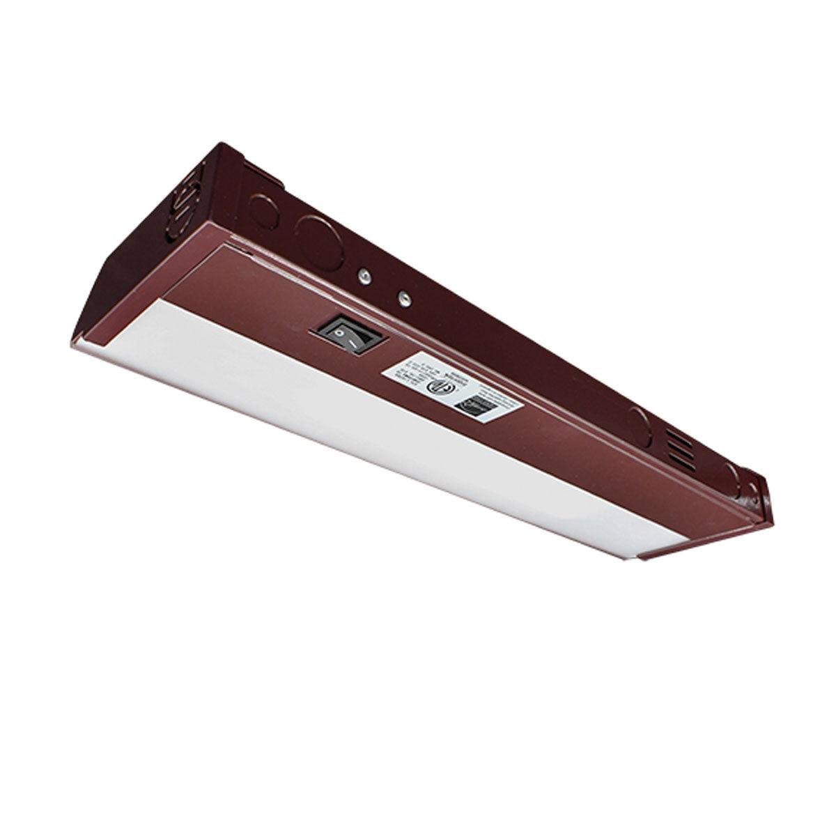 TunableTask 8 Inch Adjustable Kelvin LED Under Cabinet Lighting, 430 Lumens, 2700K to 5000K, 120V, Bronze - Bees Lighting