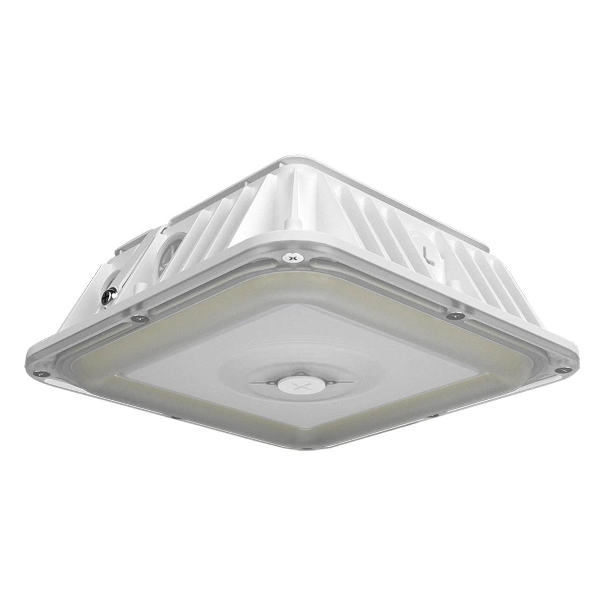 LED Canopy Light, 4500 Lumens, 30 Watts, 30K/40K/50K, 120-277V, Vandal Proof, White Finish