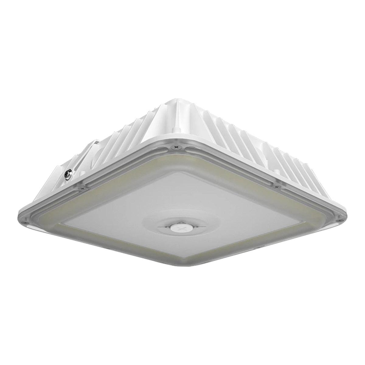 LED Canopy Light, 9000 Lumens, 60 Watts, 30K/40K/50K, 120-277V, Vandal Proof, White Finish