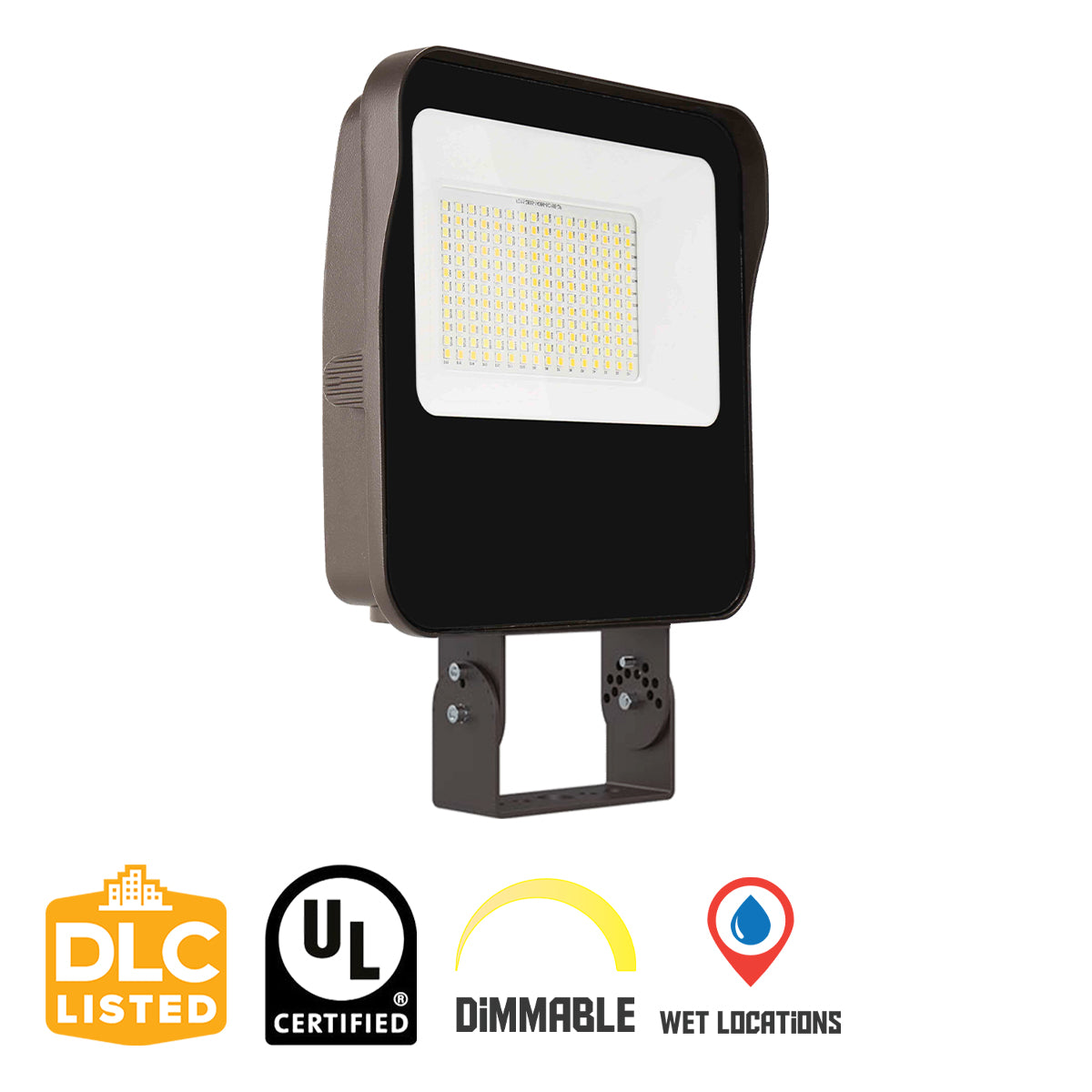 LED Flood Light, 120 Watts, 18000 Lumens, 5000K, Trunnion Mount, 120-277V - Bees Lighting