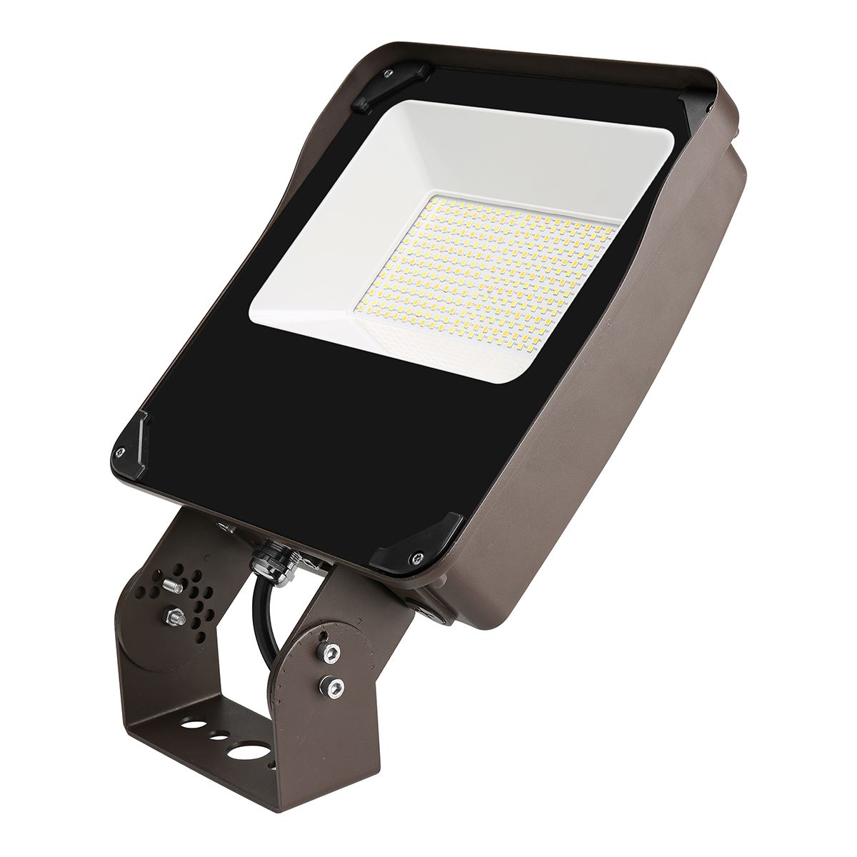 LED Flood Light, 9700 Lm, 65W, 30K|40K|50K, Photocell & Trunnion Mount, 120-277V - Bees Lighting