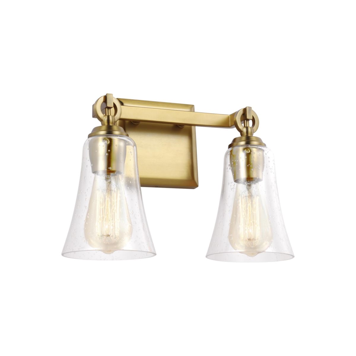 Monterro 14 in. 2 Lights Vanity Light Brass Finish