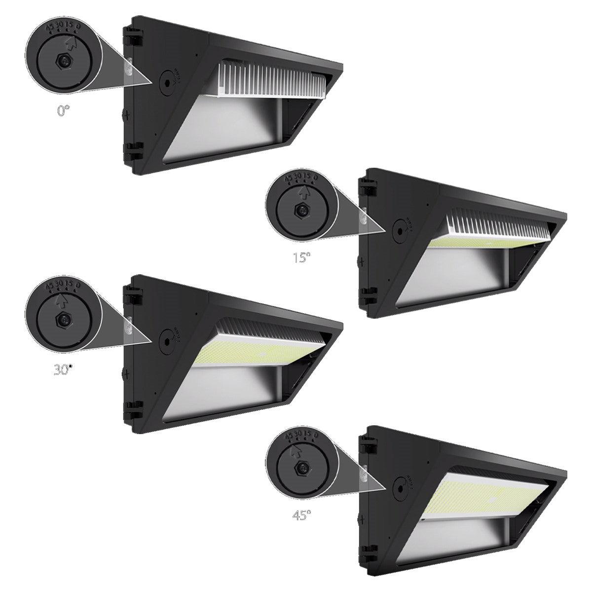 LED Wall Pack With Photocell, 4500 Lumens, 15/30 Watts, 30K/40K/50K, 120/277V, Adjustable Throw - Bees Lighting